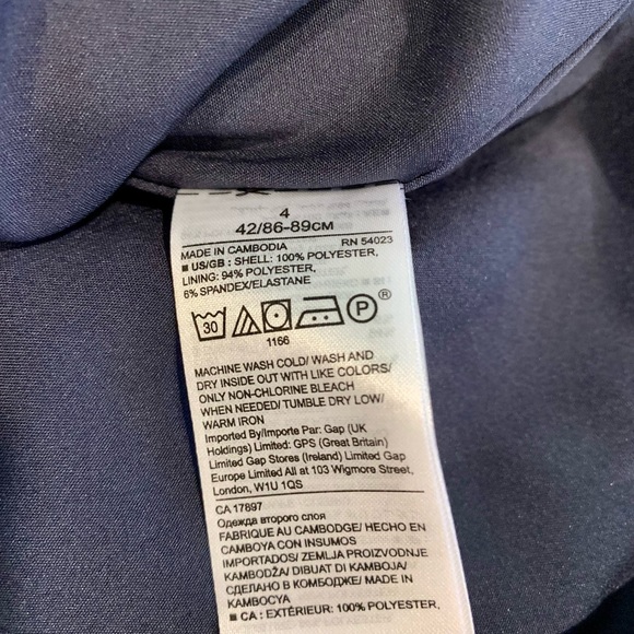 Banana Republic NWT navy circle sheath dress sz 4 - Picture 9 of 12